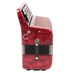 Acordeão educativo para crianças, instrumento musical com alças, teclado vermelho, 60 botões graves, 62 teclas - Image 5