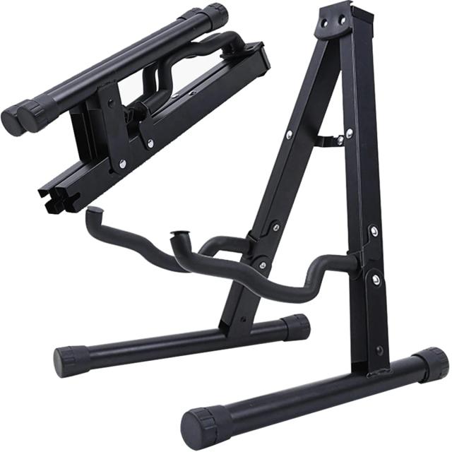 Suporte Dobrável Universal para Guitarras e Instrumentos Musicais Portátil em Metal A Frame