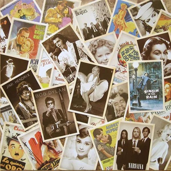 Classic Old Photos Style Postais, Cartaz dos desenhos animados, Desenho tema de presente, Conjunto de cartões colecionáveis vintage, 32pcs por lote - Image 1