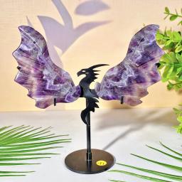 Ala de dragão cristal aleatório com suporte, decoração, pedras preciosas jóias, glitter, cristal de cura presente de aniversário para mulheres 1pc - Image 5