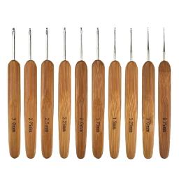 Bambu De Madeira Handle Crochet Ganchos, Agulhas de Tecer Ergonômico, Craft DIY Costura Ferramenta, 0.75mm, 1.0mm, 1.25mm, 1.5mm, 1.75mm, 2.0mm, 2.25mm, 2.5mm, 2,75 milímetros, 3,0 milímetros - Image 5
