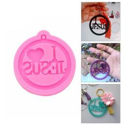 JESUS-Christian Epóxi Resina Molde para Artesanato DIY, Jesus Pingente, Religião Chaveiro, Moldes De Silicone, Decorações Jóias, Ferramentas De Fundição - Image 1