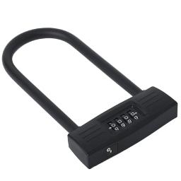 Combinação Bike U Lock, anti-roubo, cadeado resistente para motocicleta, porta E-Bike com chaves de senha recuperáveis - Image 3