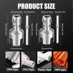 LIDIAO Ferramenta de rosqueamento de tubos internos e externos integrados para 1/2 polegadas 3/4 polegadas PPR Kit de enfiador de cortador de tubos torneiras e encaixes - Image 5