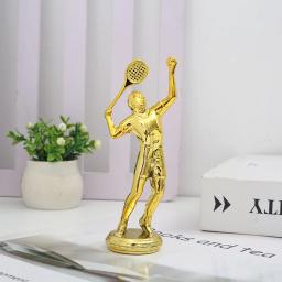 Metal resina troféu modelo, fã coleção, vário pequeno esportes troféu, futebol, basquetebol, badminton, bilhar - Image 5