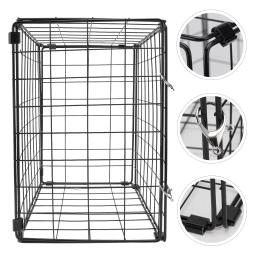 Gaiola de ferro dobrável para gato e cachorro Gaiolas de vedação ao ar livre Indoor Household Pet Suprimentos dobráveis para carros Esgrima de coelho de bebê de transportadora - Image 1