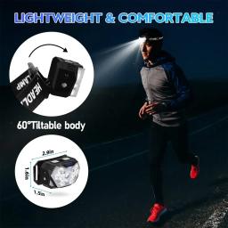 9 led forte luz farol usb recarregável sensor de movimento farol portátil pesca acampamento ao ar livre lâmpada cabeça 1200mah - Image 5