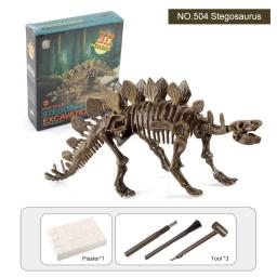 Kits de escavação fóssil de dinossauro educação arqueologia requintado conjunto de brinquedos jurássicos jogo de ação crianças figura esqueleto modelo presente - Image 5