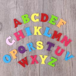 Não-tecido feltro letras do alfabeto tecido, ABC, artesanato DIY, brinquedos para crianças, Natal, decoração de aniversário, 50pcs - Image 1