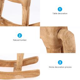 Cavalo de balanço de madeira, escultura quente, artesanato artesanal diy para crianças, decoração de aniversário, presente de infância, decoração de casa a3 - Image 3