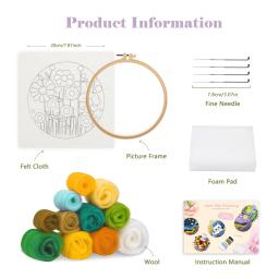 SDOYUNO-Kit Artesanal Feltragem Agulha para Mulheres, Ferramenta de Feltro Menina, Instrução Incluída, Cores Criativas, Bordado Artesanal, DIY - Image 3