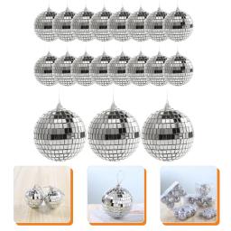 24 pçs bola reflexiva palco espelho bolas acessórios glitter ornamentos de natal mini discoteca teto encantos guirlanda flash - Image 6