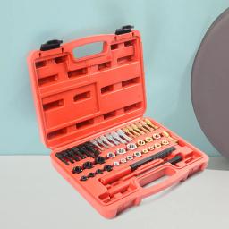 Conjunto portátil de ferramentas de reparo de roscas, Conjunto de ferramentas manuais, 21 matrizescom caixa de armazenamento, Unc UNF Metric, 42pcs - Image 4