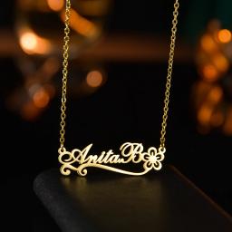 Atoztide-colares personalizados com nome para as mulheres, pingente de aço inoxidável, decoração, flor, moda, jóias, presente, novo - Image 4