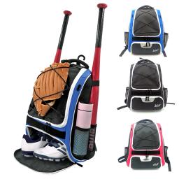 Baseball Bat Mochila com Cerca Gancho e Sapatos Compartimento, Saco De Esportes, Multi Bolsos, Jovem Adulto - Image 2