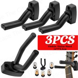1-3 pçs suporte de guitarra montagem na parede peças acessórios exibição instrumento doméstico ukulele guitarras gancho cabides de parede picaretas de guitarra - Image 1