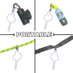 Mãos-livres cão cocô sacos dispensador titular para trela, pet resíduos sacos transportadora, andando acessórios, suprimentos de limpeza cão - Image 4