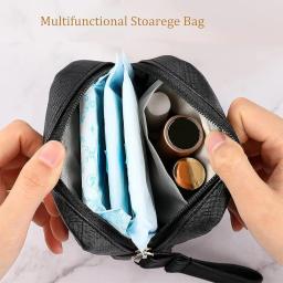 Almofadas sanitárias portáteis Saco de armazenamento para mulheres, Tampon Pouch, Guardanapo Sacos Cosméticos, Ladies Makeup Bag, Girls Hygiene Pad, Organizer - Image 4