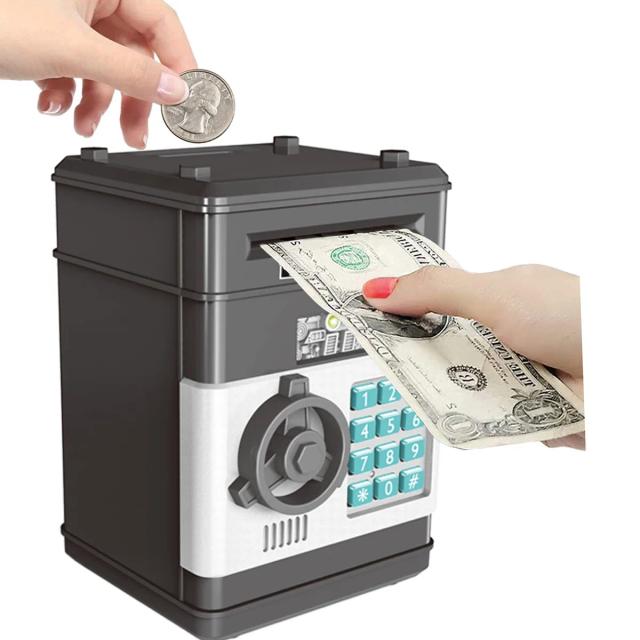 Cofrinho Eletrônico Infantil Mini ATM Caixa de Dinheiro com Senha para Crianças