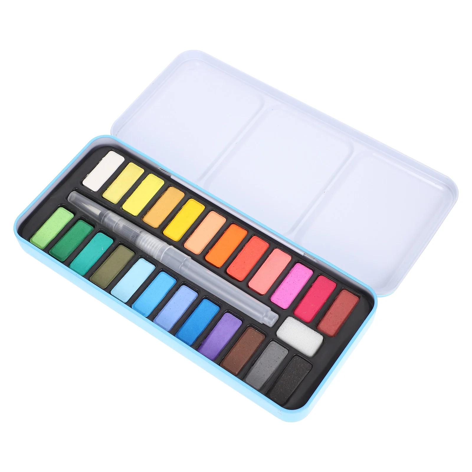Kit multifuncional aquarela sólida, fornecimento de desenho, pincel de pintura guache, acessório conveniente de plástico para viagem infantil - Image 1