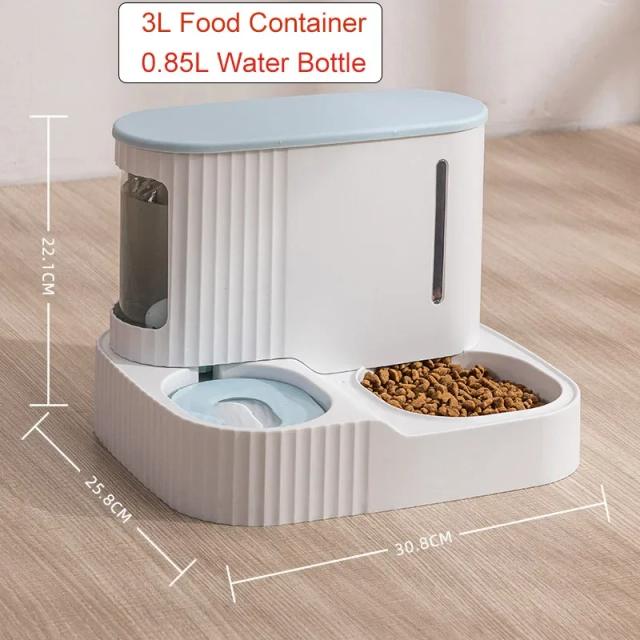 Alimentador Automático para Gatos com Recipiente Separador de Água e Ração - Ideal para Cães e Gatos