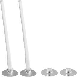 100 pcs metal vela pavio sustentadores tabs, prata encerado transportar pavio suporte para cera base fixa suporte vela que faz a ferramenta - Image 4
