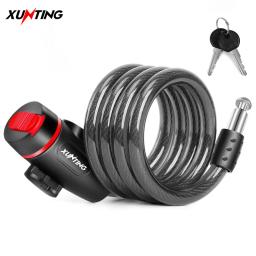 Xunting-anti-roubo senha de bloqueio para mountain bike, corrente portátil, acessórios de bicicleta, 2 chaves, venda quente - Image 1