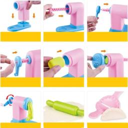 Slimes de argila de modelagem, plasticina macia não tóxica, macarrão e bolinhos de massa Brinquedo para colorir 3D, Kid China Food Cook Play kit de ferramentas de massa - Image 4