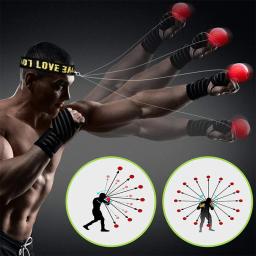 Bola de velocidade de boxe montada na cabeça, bola de soco pu mma muay thai, treinamento de combate, reação olho-mão, saco de areia para casa, equipamento de boxe - Image 5