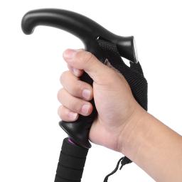 Bastão de trekking telescópico ultraleve, muleta de acampamento com alça em t, bastão de caminhada antichoque para idosos nórdicos, fácil de colocar no saco - Image 6