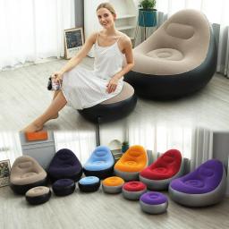Conjunto de cama reclinável dobrável ao ar livre com bomba de ar, 2-em-1, Lounge, preguiçoso, portátil, apto para Camping, RV, quintal, reclinável - Image 1