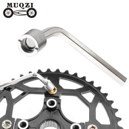 Muqzi coroa parafusos porca chave chainring parafuso remoção instalar ferramentas mtb estrada dobrável bicicleta roda dentada ferramenta - Image 1