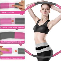 Aros circulares hula removíveis para adultos, esportes, emagrecimento, equipamento fitness, anel de treinamento, círculo ajustável, argola para mulheres - Image 4
