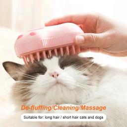 Steam Massage Comb com spray elétrico de água, Soft Silicone Pet Grooming Brush para remover cabelos emaranhados e soltos, gato e cachorro - Image 5