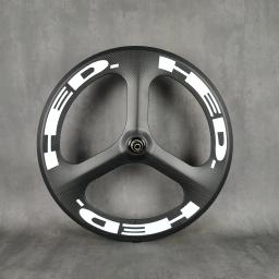 Rodas de carbono de 3 raios 700C, profundidade de 70 mm, cubo de engrenagem fixa/cubo de estrada para pista, bicicleta de corrida de estrada, acabamento 3K, 700C - Image 3