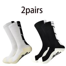 2 pares de meias de futebol antiderrapantes combinadas, meias de corrida, meias esportivas respiráveis, meias de montanhismo masculinas e femininas - Image 1