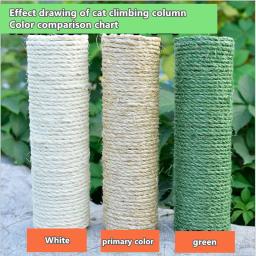 Corda de sisal para gato escalada, corda de cânhamo verde Handmade Cat Scratching Post, lixo DIY, cor primária, 6mm, 8mm x 20m - Image 4