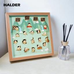 Halder musical chinês orquestra instrumentos musicais pino broche hobby música emblemas jóias presentes foto quadro exibição 18 pçs conjunto - Image 5