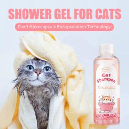 Gel de banho para descontaminação de ácaros, condicionador especial para cabelos, xampu para gatos, fragrância duradoura, 250ml - Image 1