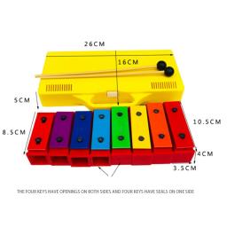 8 notas cromática xilofone glockenspiel ressonador sinos com caixa amarela - Image 6