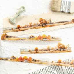 Cartoon Washi Tape para DIY, fita adesiva decorativa, fita adesiva, adesivos decorativos, ao redor das montanhas e do mar, japonês, 1 peça por lote - Image 4