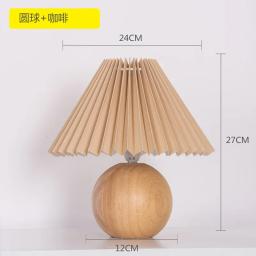 Luminária de mesa dobrável led, luminária de mesa moderna para o quarto, em rattan e madeira, ideal para estudo, leitura e decoração da casa - Image 6