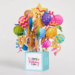 Cartão de aniversário com envelope, cartão pop-up, presentes surpresa, comemoração de aniversário, Ação de graças, aniversário - Image 1