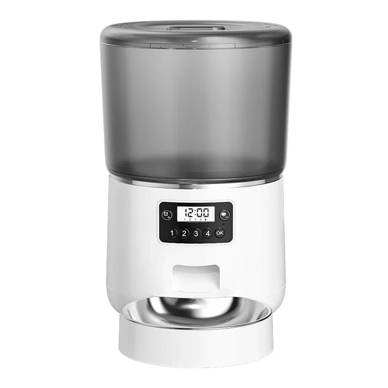 Alimentador automático Pet com tigela de aço inoxidável, 4L capacidade, temporizador inteligente Tuya controle, alimentos dispensador, alimentação suprimentos para cães e gatos - Image 1