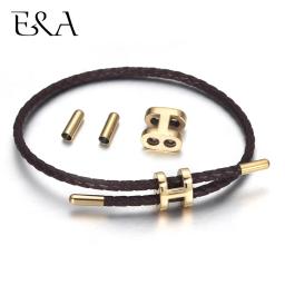 Fechos de aço inoxidável conector de contas ajustáveis com contas finais para pulseiras ajustáveis acessórios de fabricação de joias - Image 1