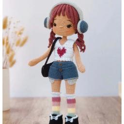 Artesanal crochê meninas crochê amigurumi bonecas gancho material conjunto fio de tricô para acessórios para casa padrão artesanato brinquedo ornamentos - Image 3