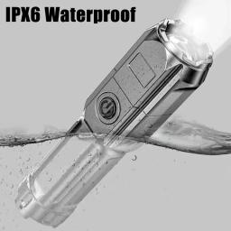 USB poderosa lanterna LED recarregável, 18650, impermeável, zoom, pesca, caça, 100000 lumens, tático - Image 6