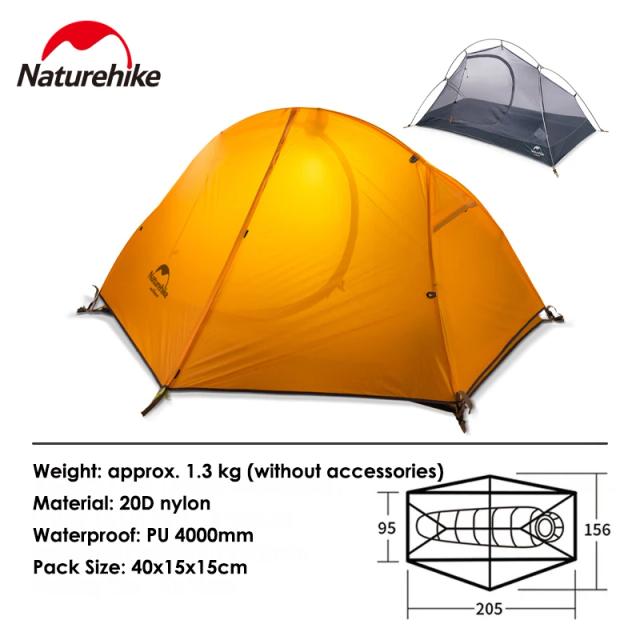 Barraca Ultralight Naturehike para Ciclismo e Acampamento - Ideal para 1 Pessoa, À Prova d'Água e Aconchegante em Todas as Estações
