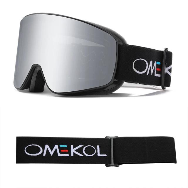 OMEKOL Óculos de Esqui Anti-Nvoeiro Duplas Camadas para Snowboard