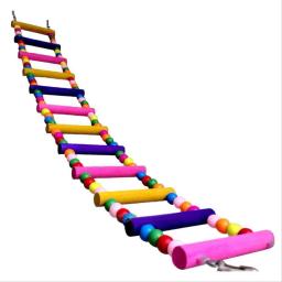 Colorido Pet Escalada Escada com Corda Pendurada, mordendo Tijolo De Madeira, Brinquedos De Pássaro, Papagaio, Calopsita, Lovebird Suprimentos - Image 5